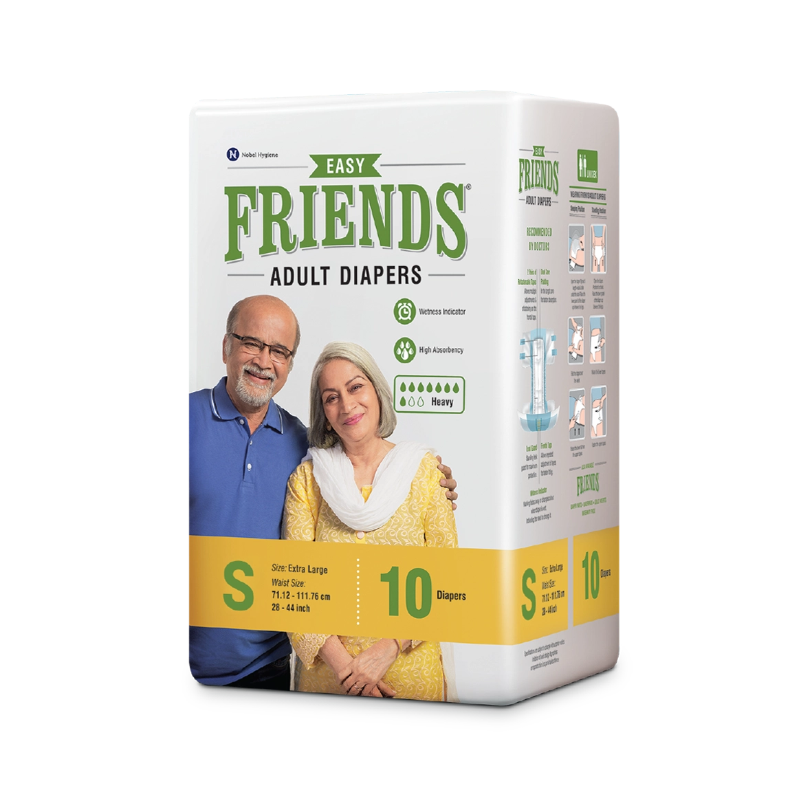 Friends Easy Adult Diapers (S) 10’s – Unisex
