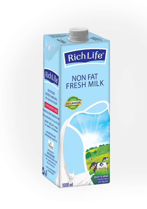 Rich Life Non Fat Fresh  Milk 1L